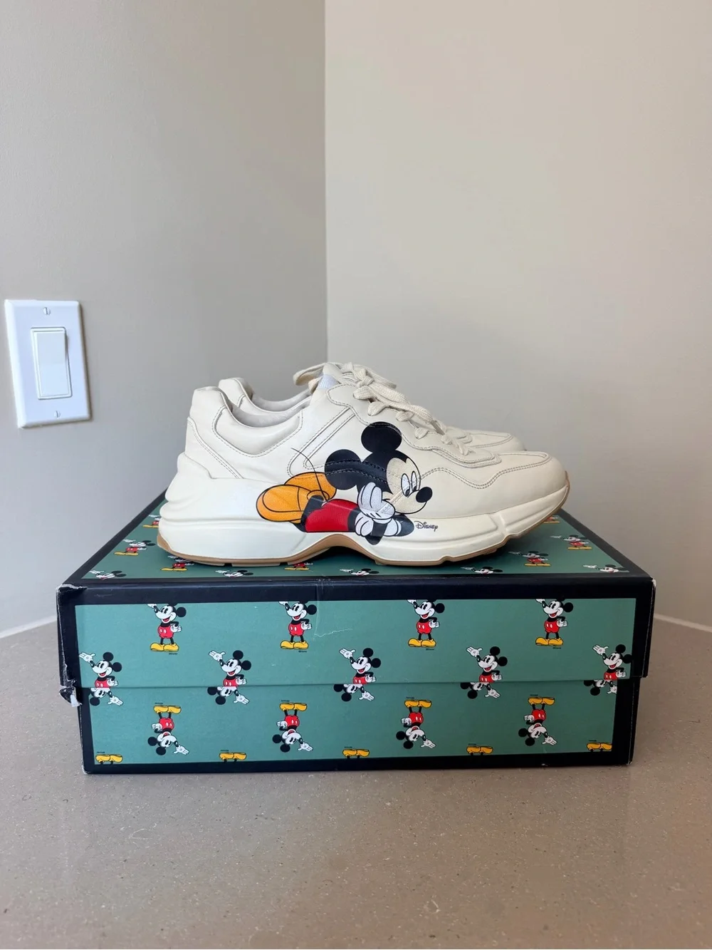 Gucci x Disney Mickey Mouse Rhyton Sneakers Men’s 7 Women’s 9 Authentic